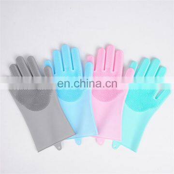 Eco-Friendly new silicone de-floating hair massage pet dog bath grooming gloves