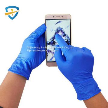 High quality disposable blue nitrile gloves of powder free