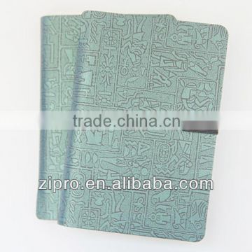 A5 notebook embossed design leather agenda
