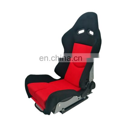 Red Black Fabric Carbon Fiber Racing Seats Bucket Car Fiberglass Seat Come With Double Slider