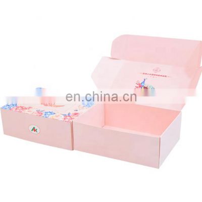 Hot Sale With High Quality Custom Printing Cardboard Pink Corrugated paper shipping mailer Box Packaging