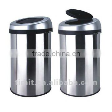 Superior Quality Stainless Steel Body SS and PP Cover Round Recycling Bin
