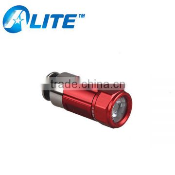 Mini Rechargeable LED Flashlight Portable Car Cigarette Lighter Torch
