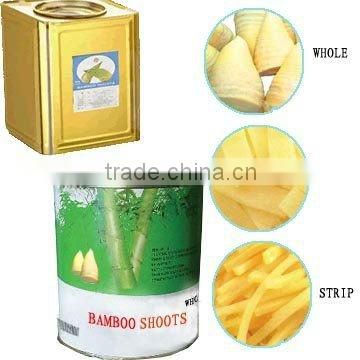 canned bamboo shoot in different ways of cutting