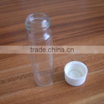 10ml/15ml clear glass vial with white cap