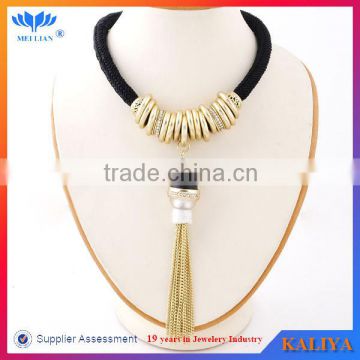 New Design Large Gold Chain Necklace With Drop Pendant