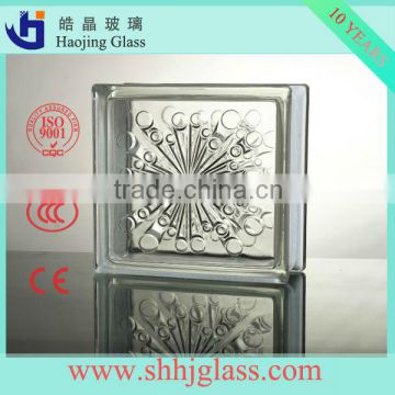 Green Cloudy glass block made in China