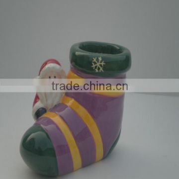 Christmas ceramic shoes