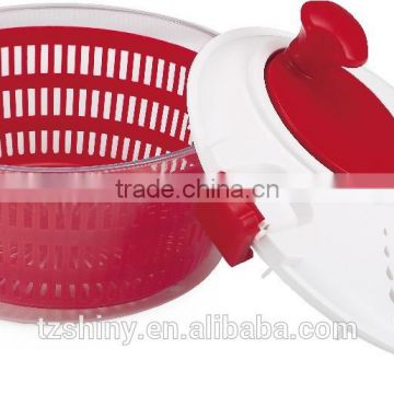 2016 Premium Plastic Salad Spinner with Clips Plastic Salad Mixer with Draining Hole