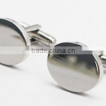 Wholesale Cheap engraved cufflinks silver stainless steel plain engraved cufflinks