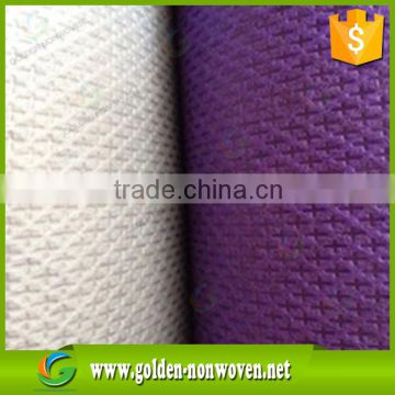 wholesale cross style non woven fabric for shoe interlining, (pp cambrelle) polypropylene non woven cambrelle in rolls