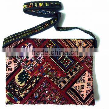 Maroon Clutch bag Hand Embroidered Banjara Style for evening party clutch bag