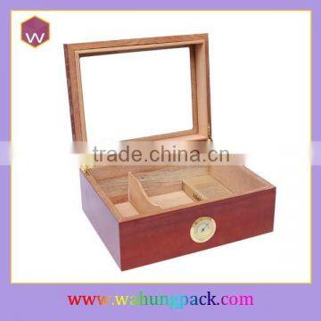 Custom Large Wood Cigar Box,Cuban Humidor Boxes With Glass Window