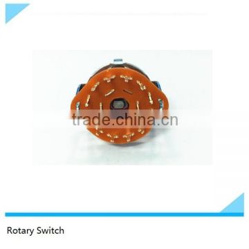 Rotary electric switch with knurl shaft ,flat shaft ,11soldering terminal