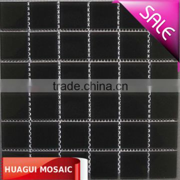 Glass brick pattern mosaic black tiles HG-448006
