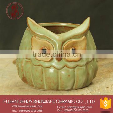 Antique Ceramic Desktop decoration Vase Owl Shape Vase