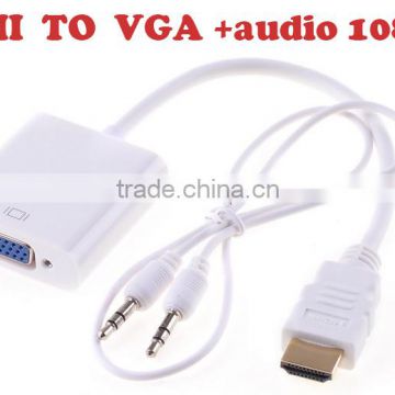 HDMI to VGA converter, containing Audio support audio output line 1080P