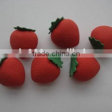 novelty cheap mini fruit strawberry eraser