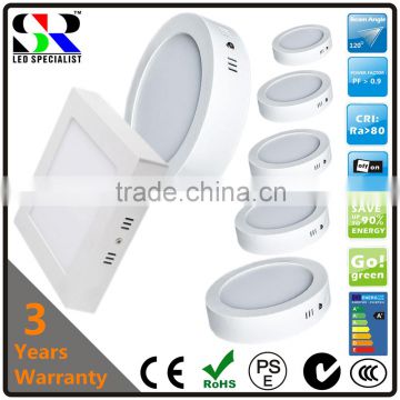 3W 6W 12W 18W 24W surface mount fixing led ceiling down panel light downlight hot popular