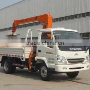 3.2ton timber crane on truck, Model No.: SQ3.2S3, hydraulic crane with telescopic arms