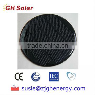Monocrstalline round epoxy solar panel 0.5w
