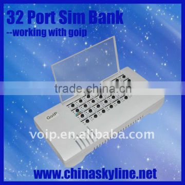 32 port sim bank fo/Remote SIM Card Emulator/Work with goip4 and goip8
