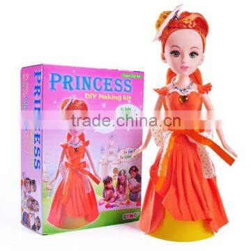Baby girls toys children doll princess doll diy making kit best gift for kids
