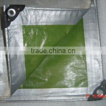 Stock PE Tarpaulin 80gsm green/silver Tarpaulin Sheet