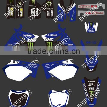 New Style TEAM GRAPHICS&BACKGROUNDS DECALS STICKERS Kits for YAMAHA YZ125 YZ250 2002-2012 DST0003