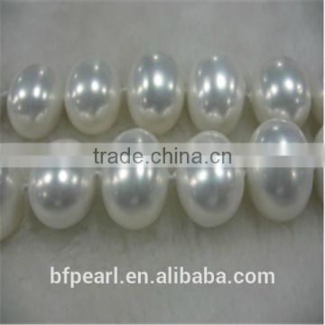 Pearl Jewelry 16-20mm Egg Shaped White Shell Pearl Beads Loose Strands