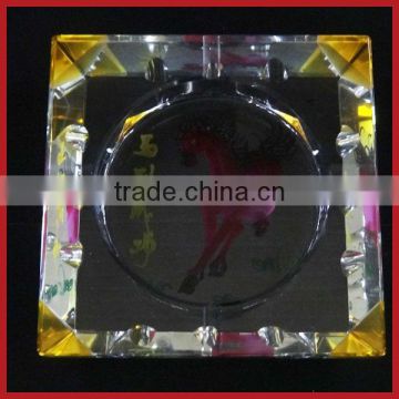 Transparent Color Matching Square Crystal Ashtray