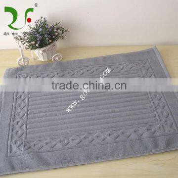 woven logo hotel bathroom shower foot towel mat