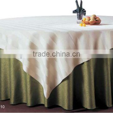 satin stripe table overlay for wedding & banquet