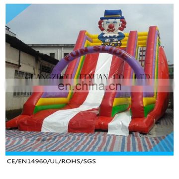 9meter high giant slide inflatable clown slip n slide for adult