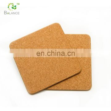 Customized blank cork coaster pads, durable cork tea cup coaster pads