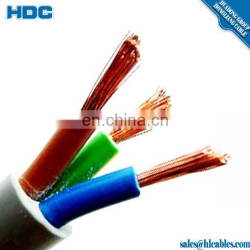 LV copper wire power cable f-cv PVC cable 3c 4mm2 electric cable