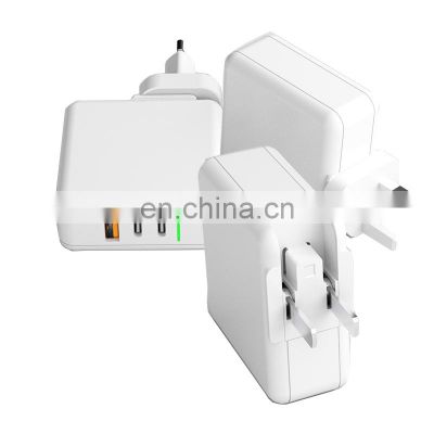 PD 3.0 65W GaN Tech Compact Type-C Charger PD Super Fast Charge 65W GaN Mini Wall Charger With EU US UK Foldable Plug