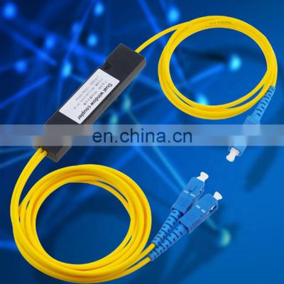 FBT  Splitter abs box 1*2   fiber optic coupler  stainess tube  with connector