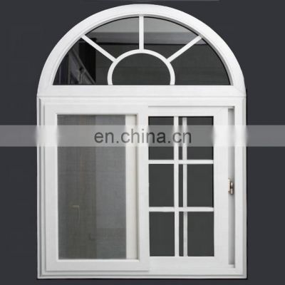 European style half round arch aluminum window design sliding windows