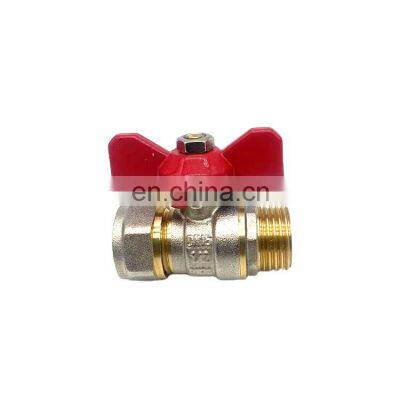 China Supplier 1/2*16 Thread Brass Forged Ball Valve Aluminum Plastic Pipe Fittings Ball Valve for Water