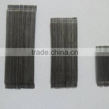 Glued steel fiber for flooring