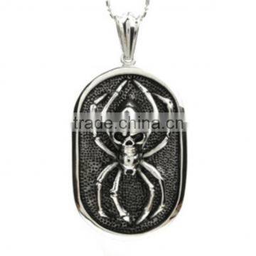 Engraved stainless steel dog tag pendant