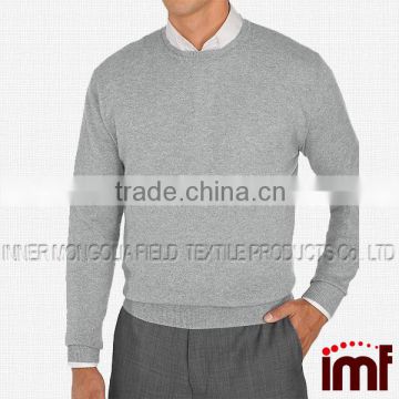 Men's 100% Cashmere Solid Crew Neck Sweater