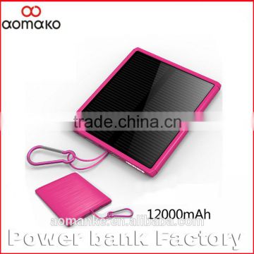 Portable, wireless,mini special feature and Active type best selling solar mobile charger 12000mah