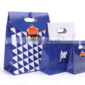 Custom design prmotional recyclable luxury retail kraft paper bag