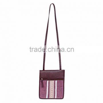 Cotton Stripe pattern Cross body Sling bag