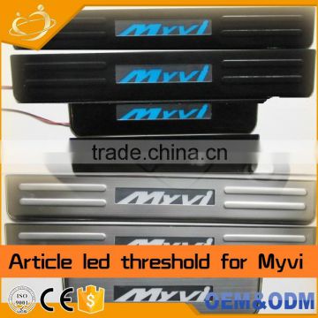 Car LED illuminated door sill plate,LED Door Sill Plate for MYVI,LED step scuff plate for HONDA ZE2 INSIGHT