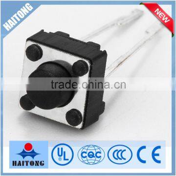 6*6*5 250V 2pin tact switch with long lamp push button switch China supplier