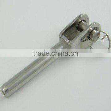 Stainless steel welded swage fork terminal