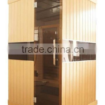 Brown glass Canada Hemlock infrared sauna
